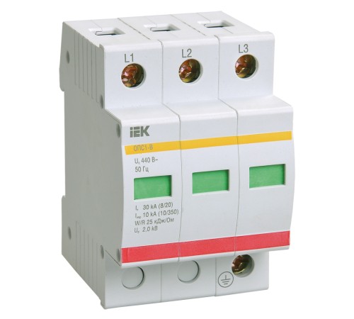 Выключатель автоматический IEK MOP20-3-B 30A тип B 3П 400В 3мод (упак.:1шт)