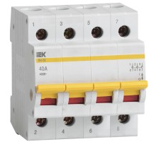 Выключатель нагрузки (мини-рубильник) Iek MNV10-4-040 ВН-32 4Р 40А ИЭК