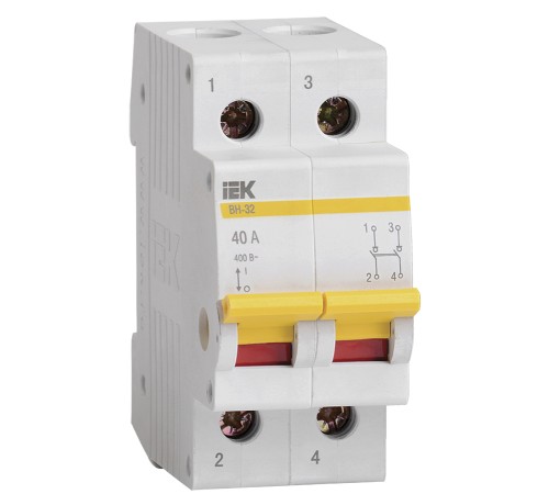 Выключатель нагрузки ВН-32 40А/2П ИЭК MNV10-2-040