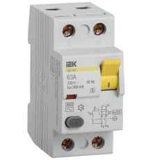 Выключатель дифференциального тока (УЗО) 2п 63А 300мА тип ACS ВД1-63S ИЭК MDV12-2-063-300