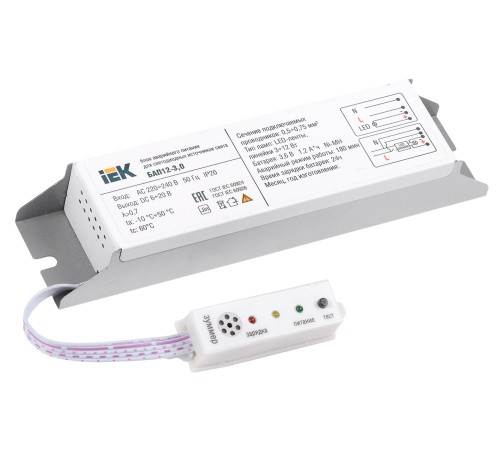 Iek LLVPOD-EPK-12-3H Блок аварийного питания БАП12-3,0 для LED IEK
