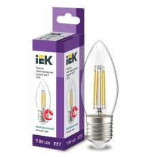 Iek LLF-C35-7-230-40-E27-CL Лампа LED C35 свеча прозр. 7Вт 230В 4000К E27 серия 360°