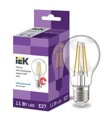 Iek LLF-A60-11-230-40-E27-CL Лампа LED A60 шар прозр. 11Вт 230В 4000К E27 серия 360°