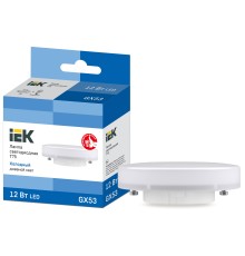 Iek LLE-T80-12-230-65-GX53 Лампа светодиодная ECO T75 таблетка 12Вт 230В 6500К GX53 IEK