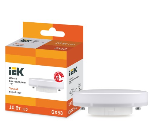 Iek LLE-T80-10-230-30-GX53 Лампа светодиодная ECO T75 таблетка 10Вт 230В 3000К GX53 IEK Iek LLE-T80-10-230-30-GX53 Лампа светодиодная ECO T75 таблетка 10Вт 230В 3000К GX53 IEK