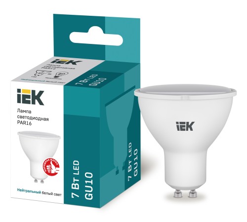 Iek LLE-PAR16-7-230-40-GU10 Лампа светодиодная ECO PAR16 софит 7Вт 230В 4000К GU10 IEK Iek LLE-PAR16-7-230-40-GU10 Лампа светодиодная ECO PAR16 софит 7Вт 230В 4000К GU10 IEK