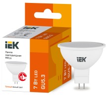Iek LLE-MR16-7-230-30-GU5 Лампа светодиодная ECO MR16 софит 7Вт 230В 3000К GU5.3 IEK