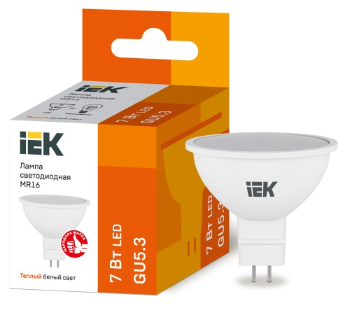 Iek LLE-MR16-7-230-30-GU5 Лампа светодиодная ECO MR16 софит 7Вт 230В 3000К GU5.3 IEK Iek LLE-MR16-7-230-30-GU5 Лампа светодиодная ECO MR16 софит 7Вт 230В 3000К GU5.3 IEK