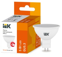 Iek LLE-MR16-5-230-30-GU5 Лампа светодиодная ECO MR16 софит 5Вт 230В 3000К GU5.3 IEK