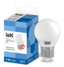 Iek LLE-G45-9-230-65-E27 Лампа светодиодная ECO G45 шар 9Вт 230В 6500К E27