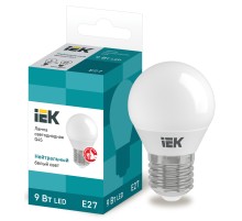 Iek LLE-G45-9-230-40-E27 Лампа светодиодная ECO G45 шар 9Вт 230В 4000К E27