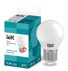 Iek LLE-G45-9-230-40-E27 Лампа светодиодная ECO G45 шар 9Вт 230В 4000К E27