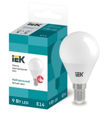 Iek LLE-G45-9-230-40-E14 Лампа светодиодная ECO G45 шар 9Вт 230В 4000К E14