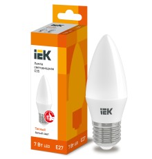 Iek LLE-C35-7-230-30-E27 Лампа светодиодная ECO C35 свеча 7Вт 230В 3000К E27 IEK