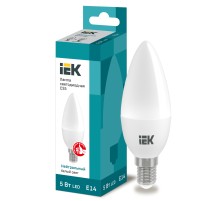 Iek LLE-C35-5-230-40-E14 Лампа светодиодная ECO C35 свеча 5Вт 230В 4000К E14 IEK
