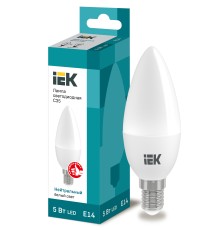Iek LLE-C35-5-230-40-E14 Лампа светодиодная ECO C35 свеча 5Вт 230В 4000К E14 IEK