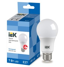Iek LLE-A60-7-230-65-E27 Лампа светодиодная ECO A60 шар 7Вт 230В 6500К E27 IEK