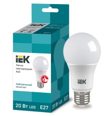 Iek LLE-A60-20-230-40-E27 Лампа светодиодная ECO A60 шар 20Вт 230В 4000К E27 IEK