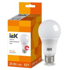 Iek LLE-A60-20-230-30-E27 Лампа светодиодная ECO A60 шар 20Вт 230В 3000К E27 IEK