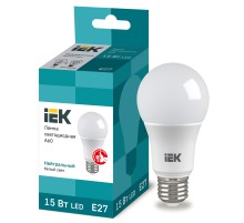 Iek LLE-A60-15-230-40-E27 Лампа светодиодная ECO A60 шар 15Вт 230В 4000К E27 IEK