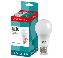 Iek LLE-A60-12-24-48-40-E27 Лампа LED A60 шар 12Вт 24-48В 4000К E27