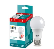 Iek LLE-A60-08-12-24-40-E27 Лампа LED A60 шар 8Вт 12-24В 4000К E27