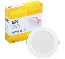 Iek LDVO0-1612-09-4000-K01 Светильник LED ДВО 1612 белый круг 9Вт 4000К IP20 {пластик. корпус, диам 118 мм}