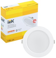 Iek LDVO0-1612-09-3000-K01 Светильник LED ДВО 1612 белый круг 9Вт 3000К IP20 {пластик. корпус, диам 118 мм}
