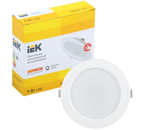 Iek LDVO0-1612-09-3000-K01 Светильник LED ДВО 1612 белый круг 9Вт 3000К IP20 {пластик. корпус, диам 118 мм} Iek LDVO0-1612-09-3000-K01 Светильник LED ДВО 1612 белый круг 9Вт 3000К IP20 {пластик. корпус, диам 118 мм}
