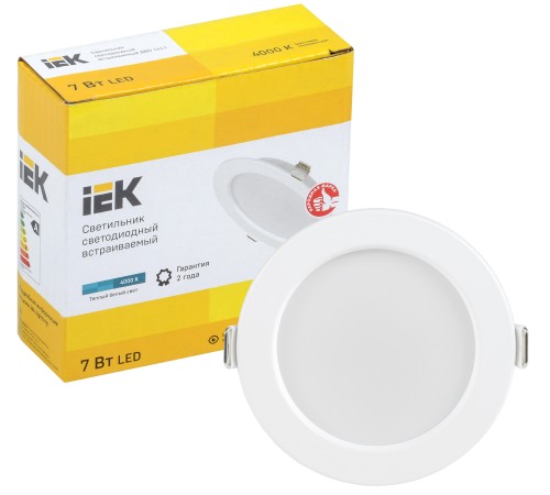 Iek LDVO0-1611-07-4000-K01 Светильник LED ДВО 1611 белый круг 7Вт 4000К IP20 {пластик. корпус, диам 95 мм} Iek LDVO0-1611-07-4000-K01 Светильник LED ДВО 1611 белый круг 7Вт 4000К IP20 {пластик. корпус, диам 95 мм}