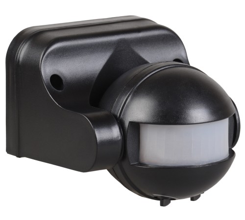 Iek LDD10-009-1100-002 Датчик движения ДД 009 черный, макс. нагрузка 1100Вт, угол обзора 180град., дальность 12м, IP44, ИЭК Iek LDD10-009-1100-002 Датчик движения ДД 009 черный, макс. нагрузка 1100Вт, угол обзора 180град., дальность 12м, IP44, ИЭК