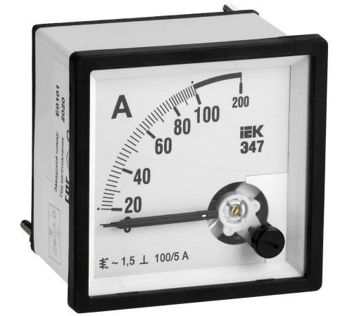Iek IPA10-6-0100-E Амперметр Э47 100/5А кл. точн. 1,5 72х72мм Iek IPA10-6-0100-E Амперметр Э47 100/5А кл. точн. 1,5 72х72мм