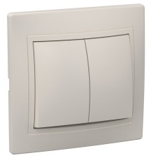Iek EVK20-K33-10-DM ВС10-2-0-ККм Выключатель 2кл 10А КВАРТА (кремовый)