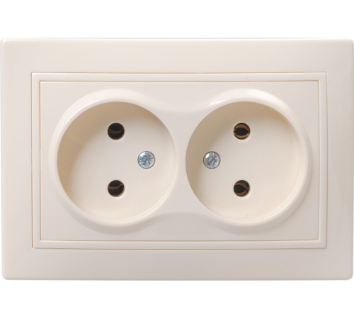 Iek ERK23-K33-10-DM РС12-2-ККм Розетка 2местн. без з/к без защ.штор. 10А КВАРТА (кремовый) Iek ERK23-K33-10-DM РС12-2-ККм Розетка 2местн. без з/к без защ.штор. 10А КВАРТА (кремовый)
