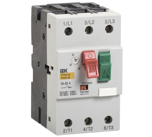 Выключатель защиты двигателя ПРК64-80 In=80A      Ir=56-80A Ue 660В ИЭК