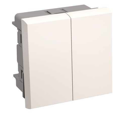 Iek (CKK-40D-VD2-K01) ВК1-22-00-П Выключатель двухклавишный (на 2 модуля) ПРАЙМЕР белый Iek (CKK-40D-VD2-K01) ВК1-22-00-П Выключатель двухклавишный (на 2 модуля) ПРАЙМЕР белый