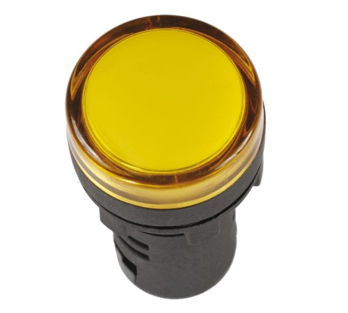Лампа сигнальная AD16DS LED матрица d16мм желтая 230В AC