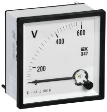 Iek IPV10-6-0600-E Вольтметр Э47 600В кл. точн. 1,5 72х72мм
