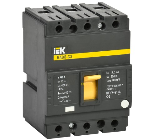 Iek SVA20-3-0063 Авт. выкл. ВА88-33 3Р 63А 35кА ИЭК Iek SVA20-3-0063 Авт. выкл. ВА88-33 3Р 63А 35кА ИЭК