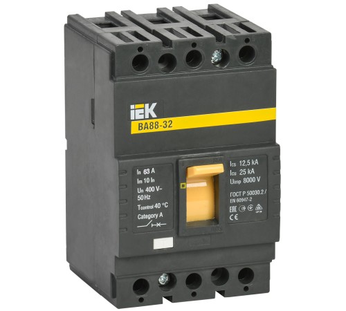 Iek SVA10-3-0063 Авт. выкл. ВА88-32 3Р 63А 25кА ИЭК Iek SVA10-3-0063 Авт. выкл. ВА88-32 3Р 63А 25кА ИЭК