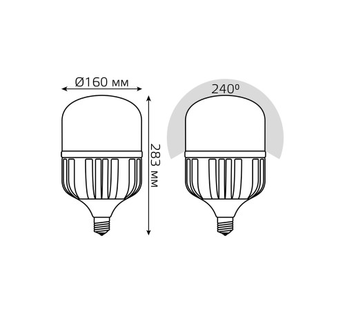 Лампа светодиодная LED 95 Вт 8800 лм 4100К AC180-240В E40 цилиндр Т160 нейтральный PROMO Elementary Gauss