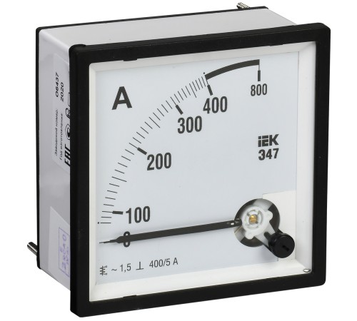 Iek IPA10-6-0400-E Амперметр Э47 400/5А кл. точн. 1,5 72х72мм Iek IPA10-6-0400-E Амперметр Э47 400/5А кл. точн. 1,5 72х72мм