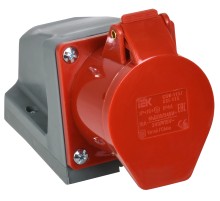 Iek PSR12-016-5 Розетка 115 стационарная 3Р + РЕ+ N 16А 380В IP44 ИЭК