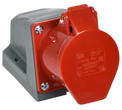 Iek PSR12-016-5 Розетка 115 стационарная 3Р + РЕ+ N 16А 380В IP44 ИЭК Iek PSR12-016-5 Розетка 115 стационарная 3Р + РЕ+ N 16А 380В IP44 ИЭК