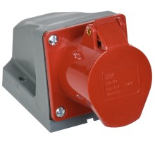 Iek PSR12-016-4 Розетка 114 стационарная 3Р+РЕ 16А 380В IP44 ИЭК