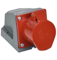 Iek PSR12-016-4 Розетка 114 стационарная 3Р+РЕ 16А 380В IP44 ИЭК