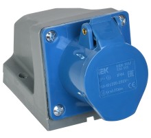 Iek PSR11-016-3 Розетка 113 стационарная 2Р+РЕ 16А 220В IP44 ИЭК