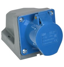 Iek PSR11-016-3 Розетка 113 стационарная 2Р+РЕ 16А 220В IP44 ИЭК