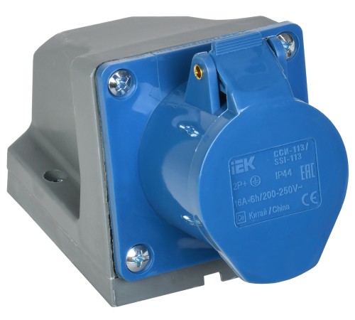 Iek PSR11-016-3 Розетка 113 стационарная 2Р+РЕ 16А 220В IP44 ИЭК Iek PSR11-016-3 Розетка 113 стационарная 2Р+РЕ 16А 220В IP44 ИЭК