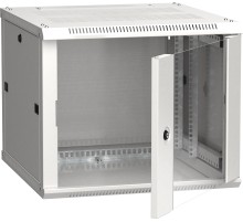 Шкаф коммутационный ITK (LWR3-09U66-GF) 9U 600x600мм пер.дв.стекл 2 бок.пан. 90кг серый